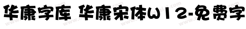 华康字库 华康宋体W12字体转换
